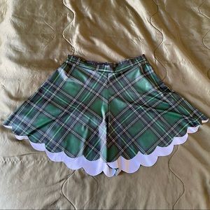 Black Milk Tartan Green Shorties size M